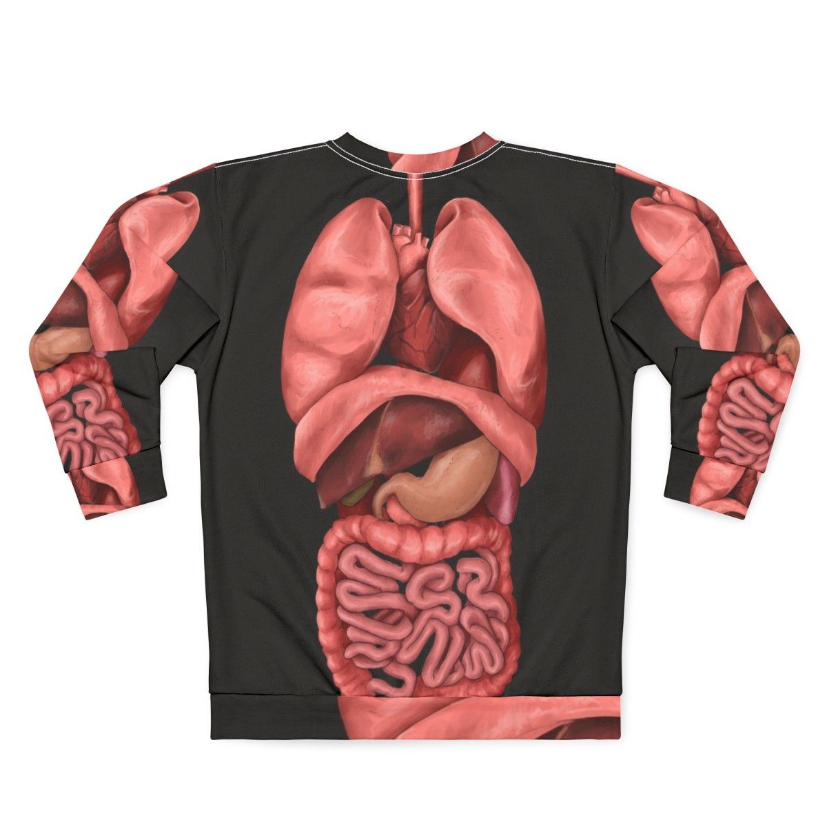 Watercolor internal organs sweatshirt design - Back