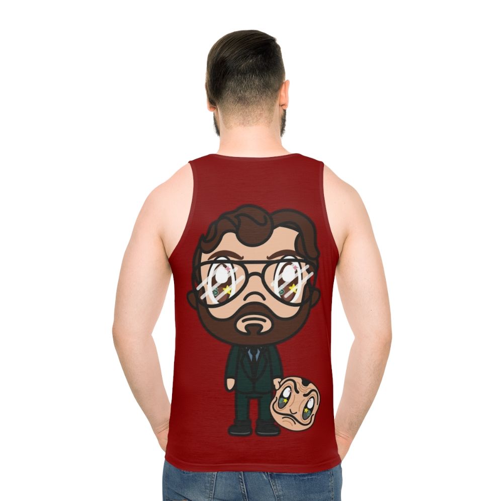 Teacher The Paper House Money Heist Netflix Unisex Tank Top - men back