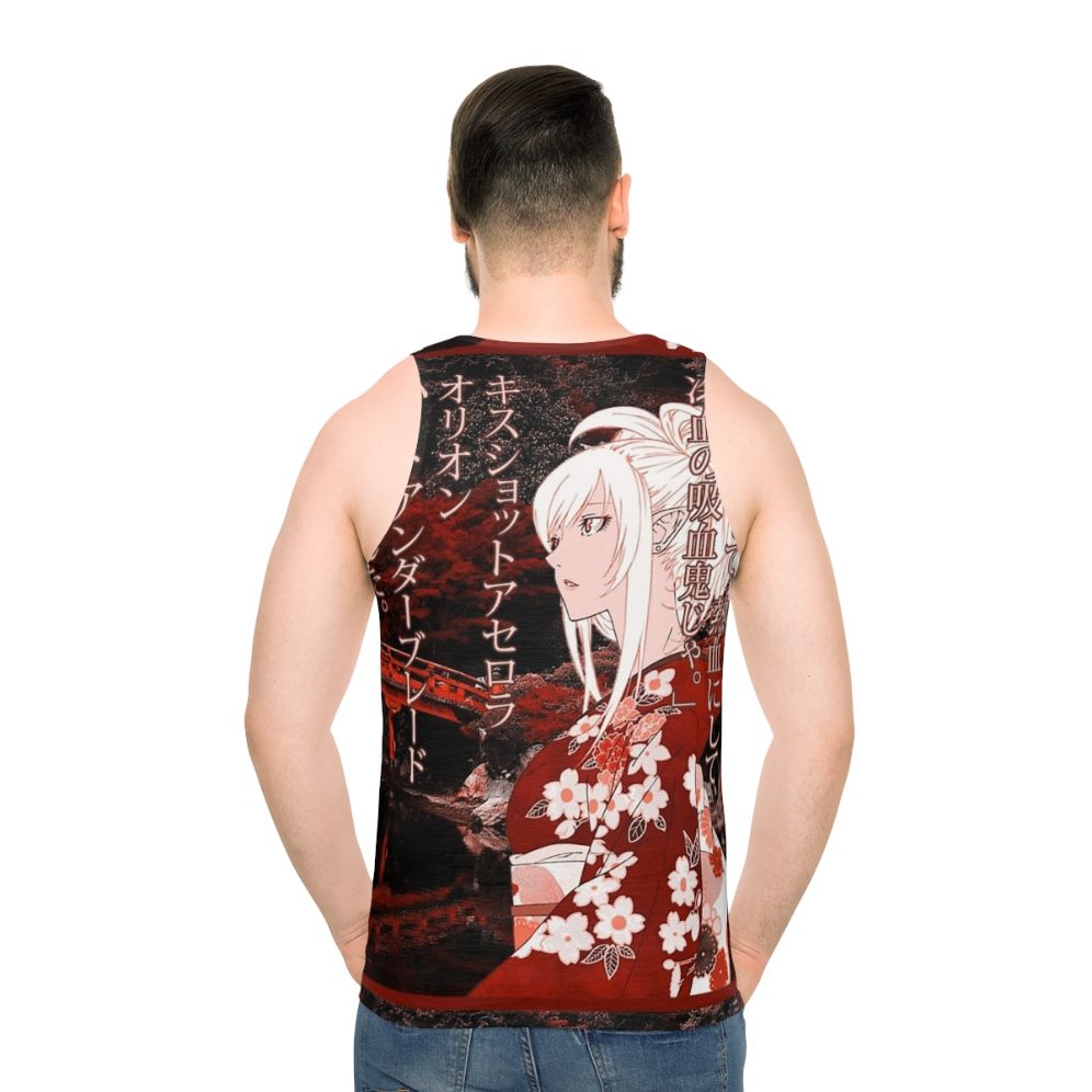 Shinobu Oshino Yukata Inspired Unisex Tank Top - men back