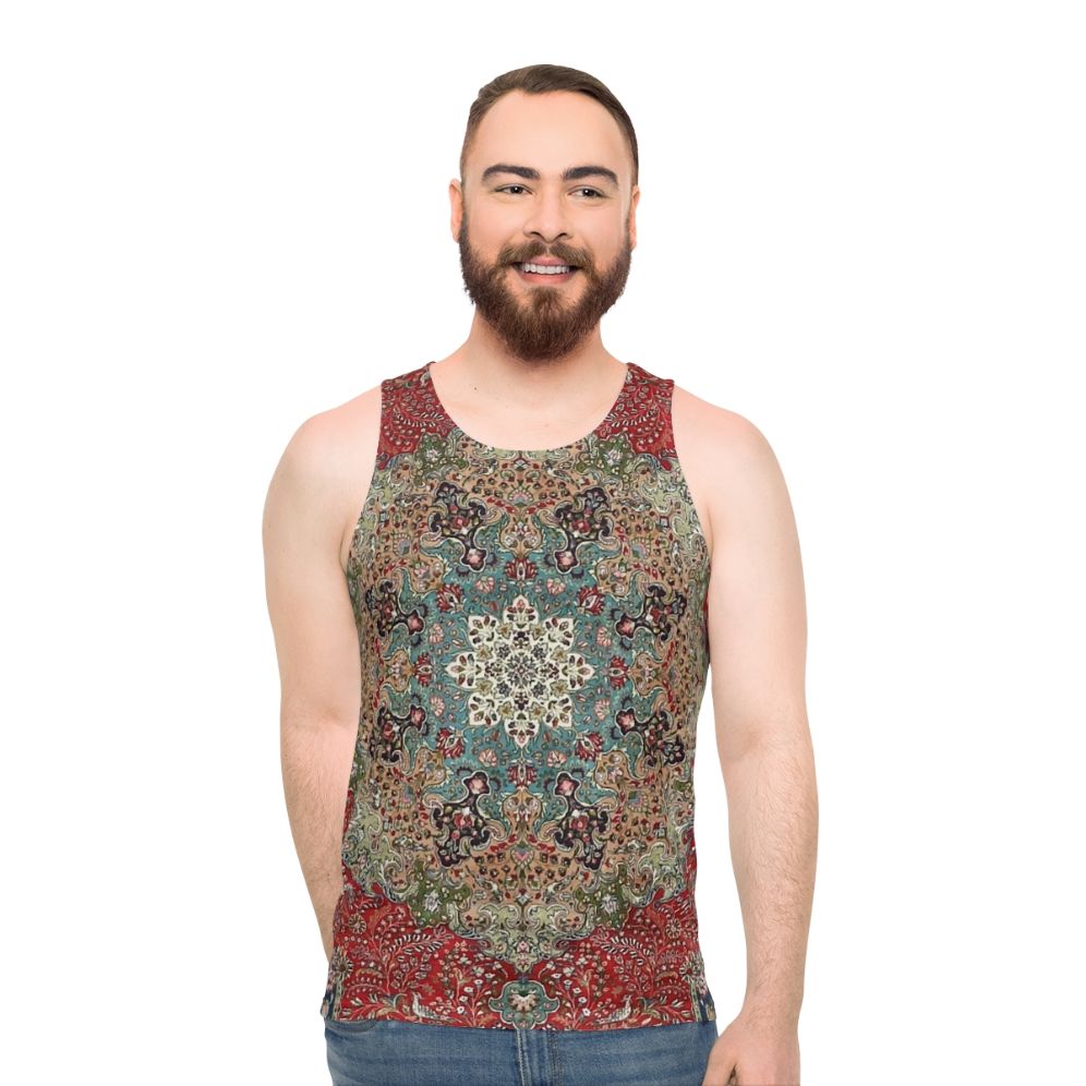 Vintage Antique Persian Rug Print Unisex Tank Top - men