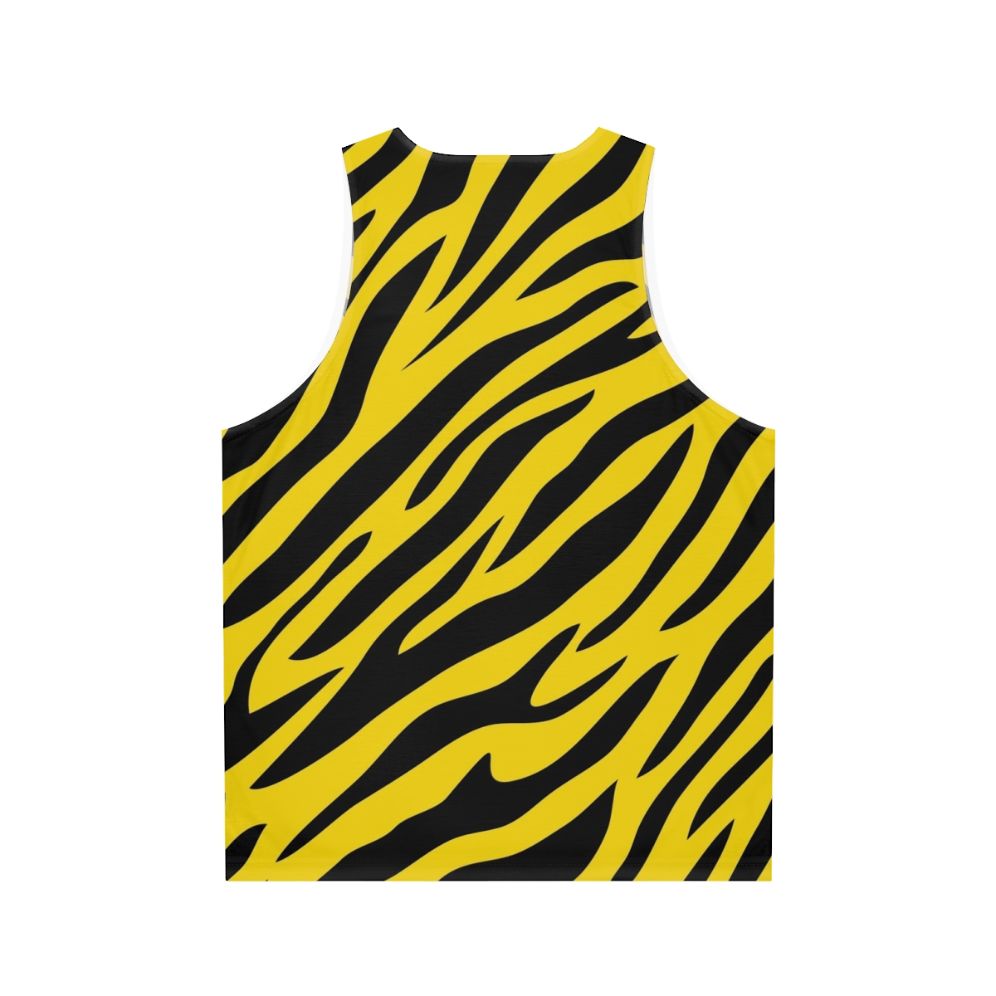 Unisex tank top featuring a vibrant tiger stripes pattern - Back