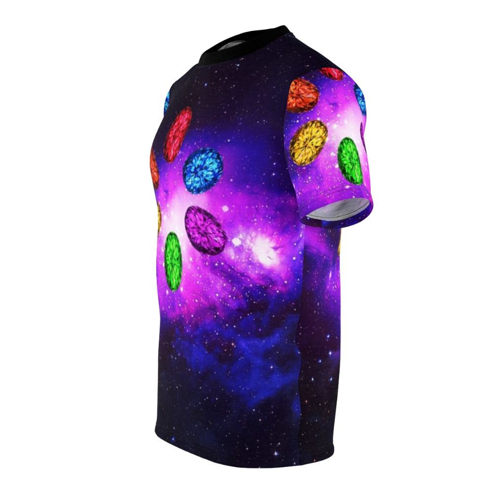 Cosmic Infinity Stones Galaxy Space Themed T-Shirt - men left