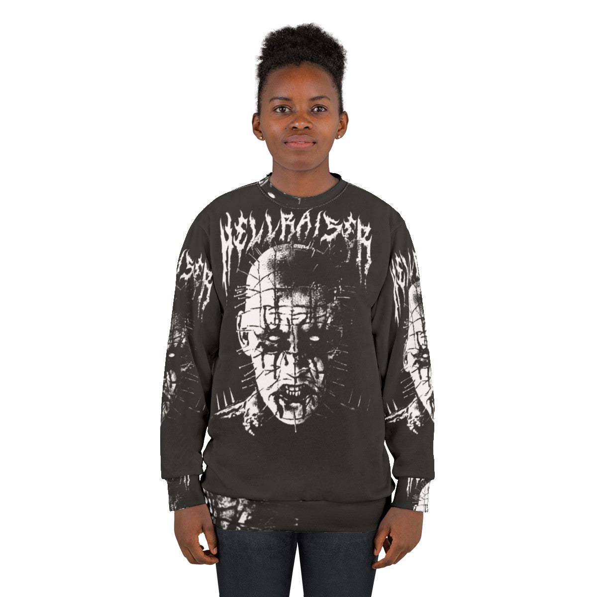 Hellraiser Pinhead Black Metal Sweatshirt - women