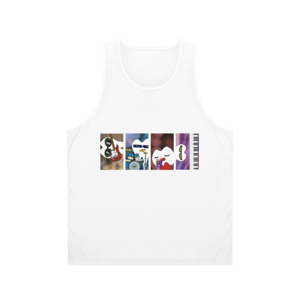 Colorful tooth band unisex tank top for music lovers