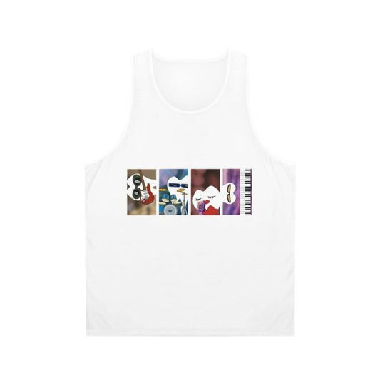 Colorful tooth band unisex tank top for music lovers