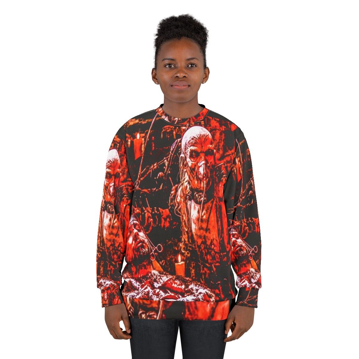 Dr. Satan horror-themed sweatshirt - women