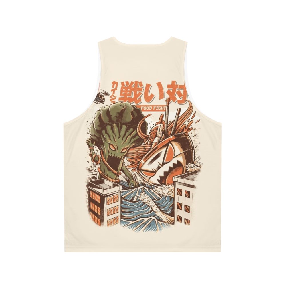 Brocco vs Ramen Kaijus Unisex Anime Inspired Tank Top - Back