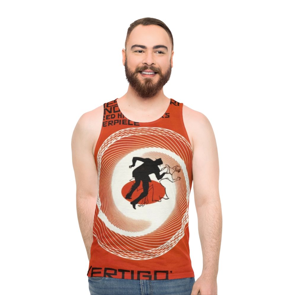 Vintage unisex tank top with retro movie design - men