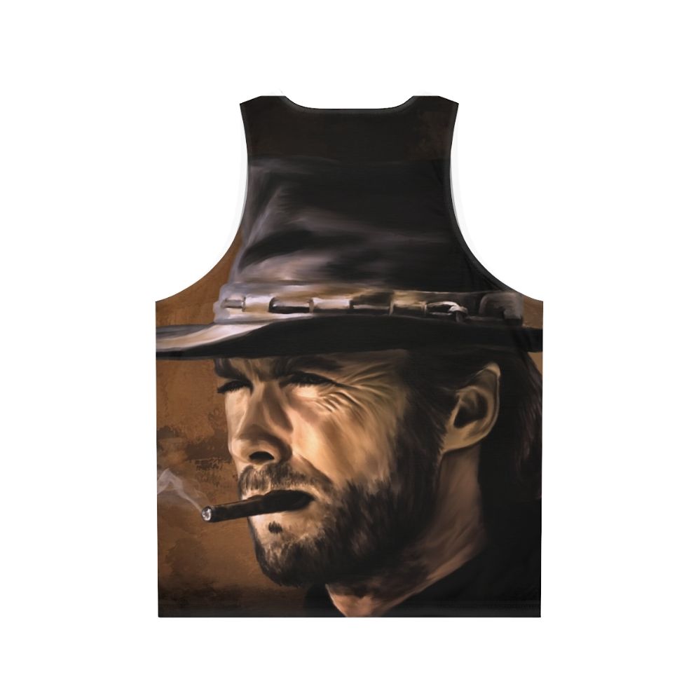 Cowboy unisex tank top with vintage western design - Back