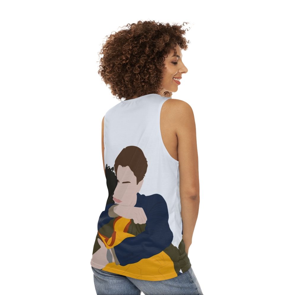 Wilhelm and Simon hugging unisex tank top - women back