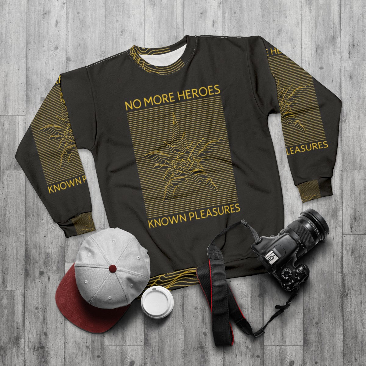 No More Heroes 'Joy Division' Inspired Gaming Sweatshirt - flat lay