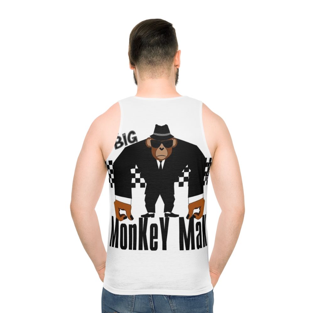 Unisex Big Monkey Man Ska Music Tank Top - men back