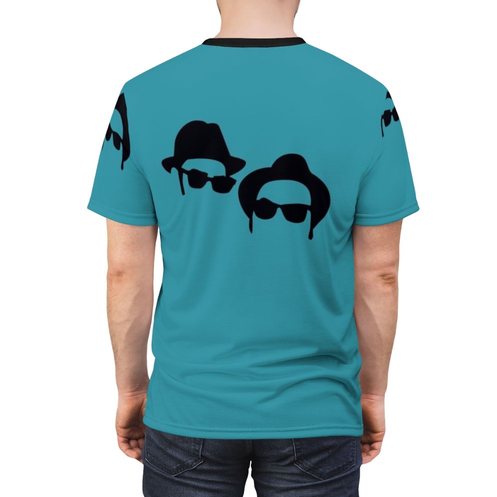 Legendary Blues Brothers Inspired AOP T-shirt featuring Jake and Elwood - men back