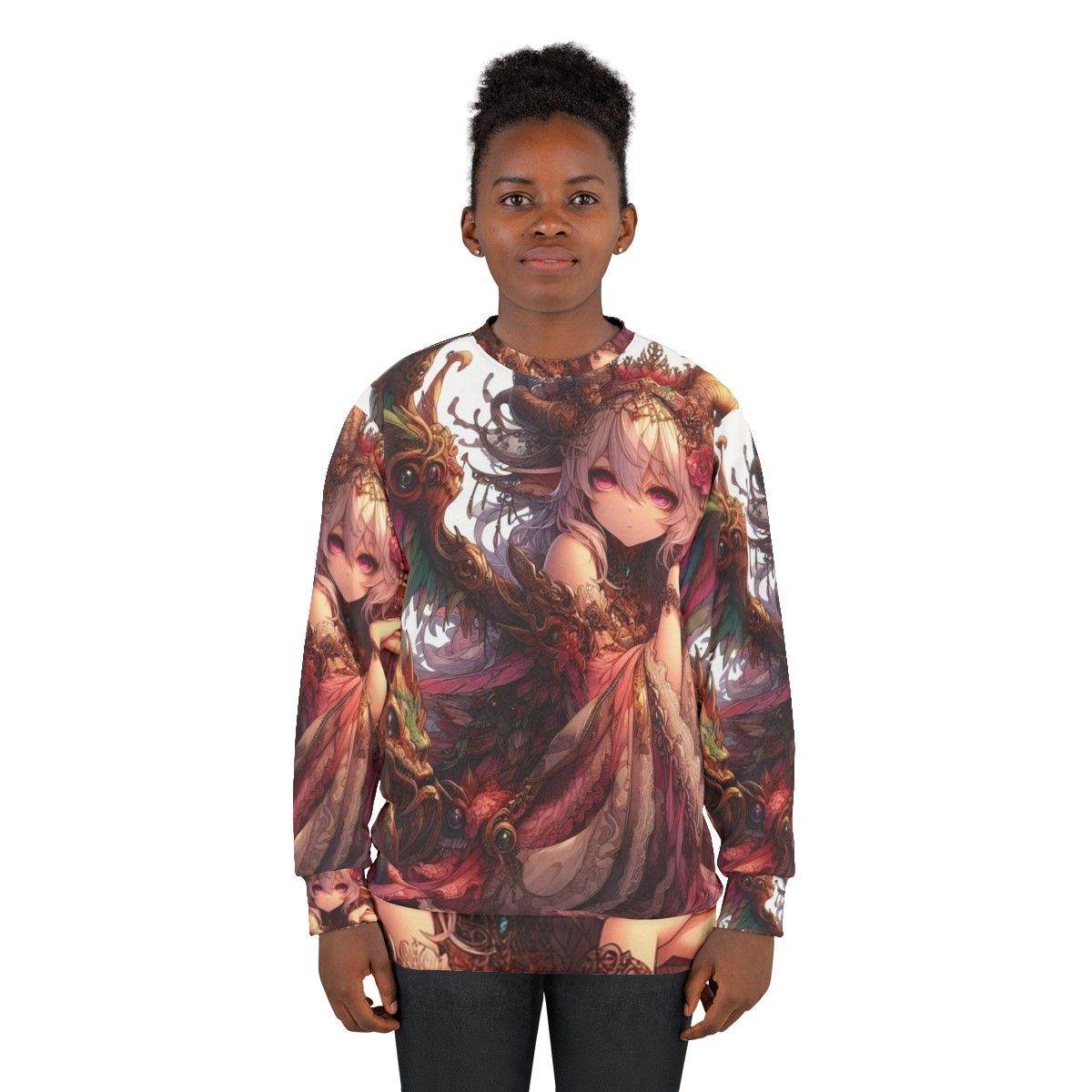 Anime-inspired sweatshirt with a beautiful kawaii design - women