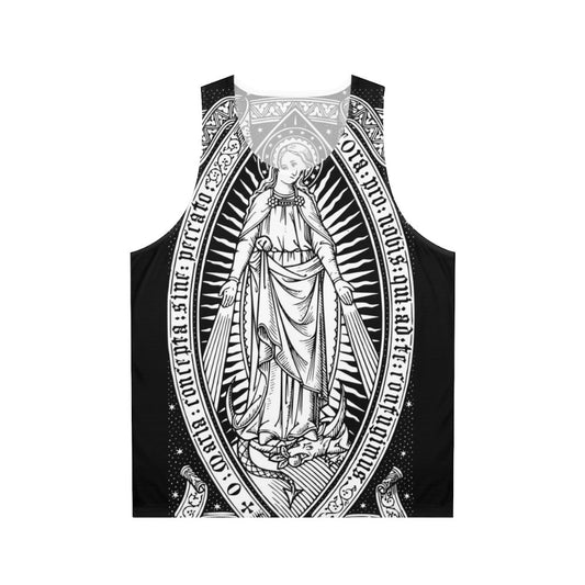 Vintage Virgin Mary Engraved Unisex Tank Top