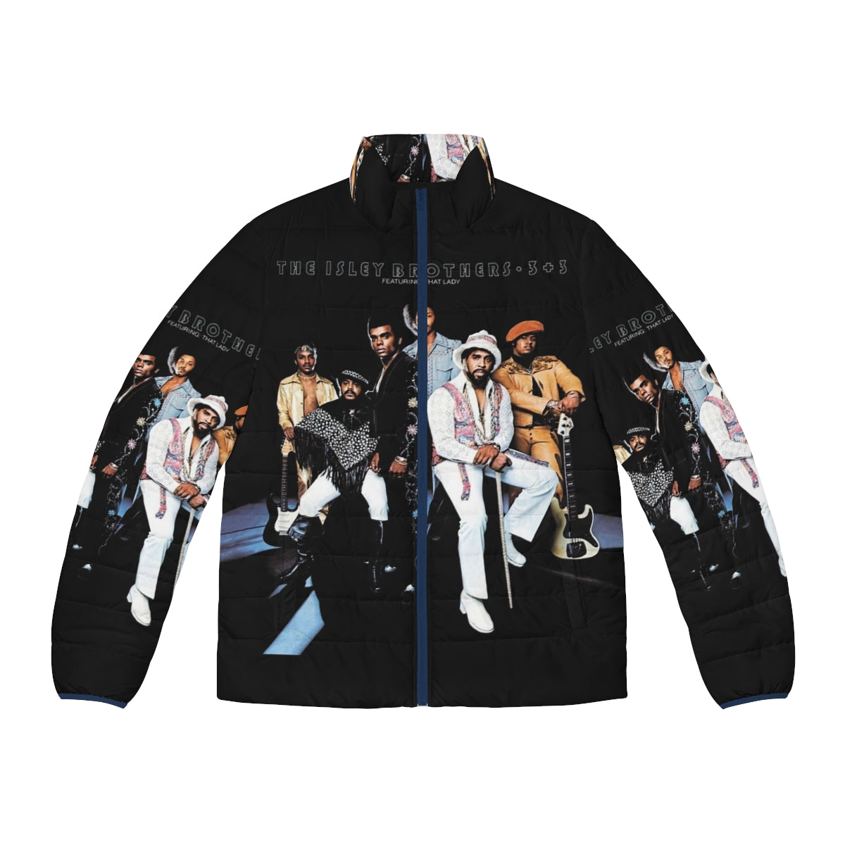 Isley Brothers 80s album cover puffer jacket