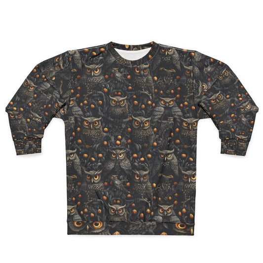 Hoo Goes There Halloween Sweatshirt with Witches and Owls