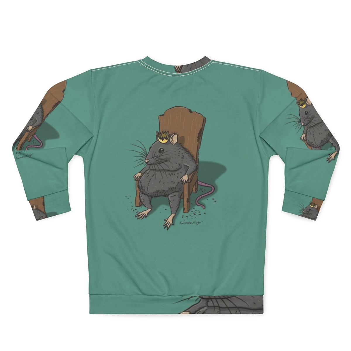 Funny and cute rat king sweatshirt - Back