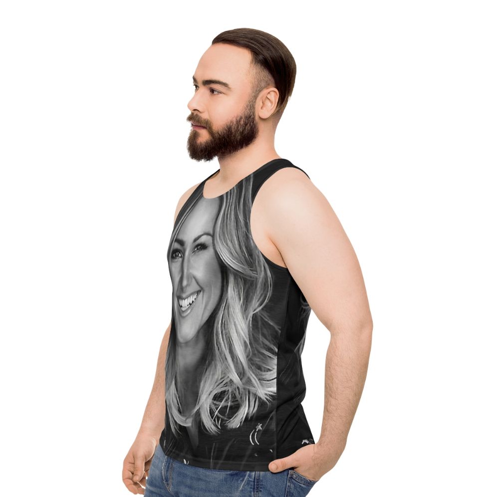 Helene Fischer Unisex Aesthetic Tank Top - men side