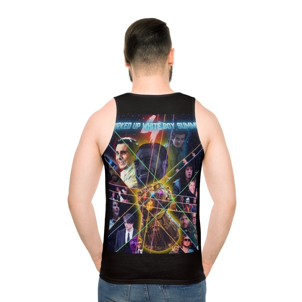 Quirky unisex summer tank top - men back