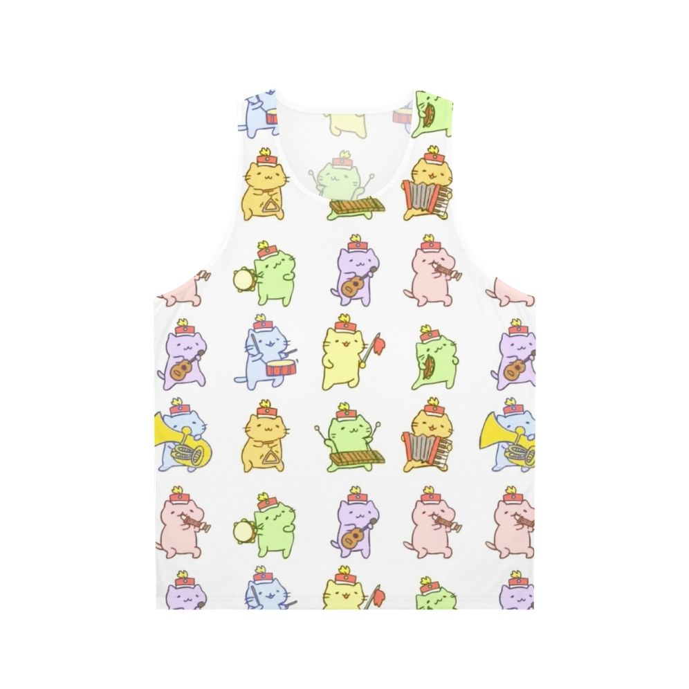 Mitchiri Neko unisex tank top with cute cat design