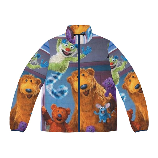 "Bear in the Big Blue House" themed puffer jacket in blue color