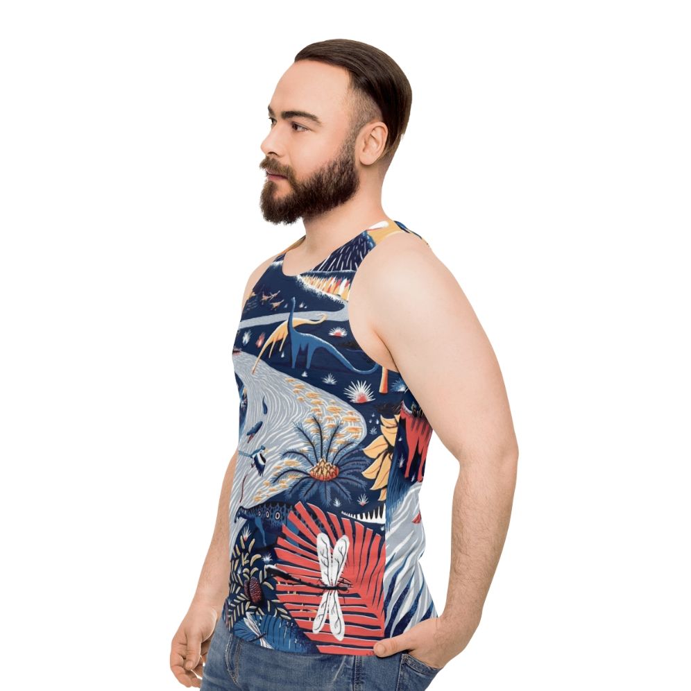 Unisex Jurassic Era Dinosaur Tank Top - men side