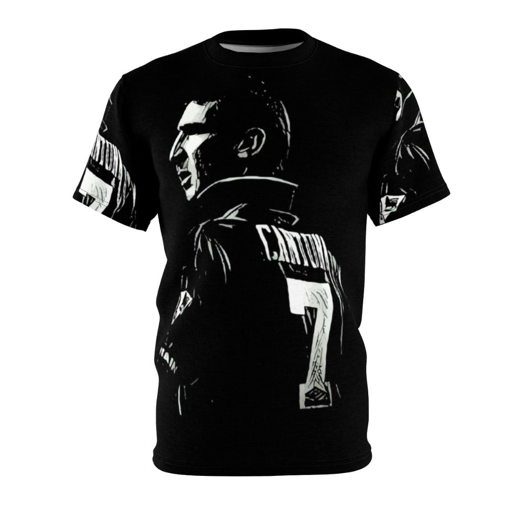 Eric Cantona inspired t-shirt featuring the iconic Manchester United player