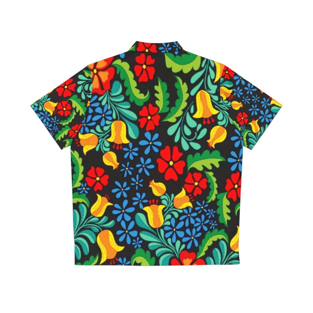 Vibrant ethnic pattern mexican hawaiian shirt - Back