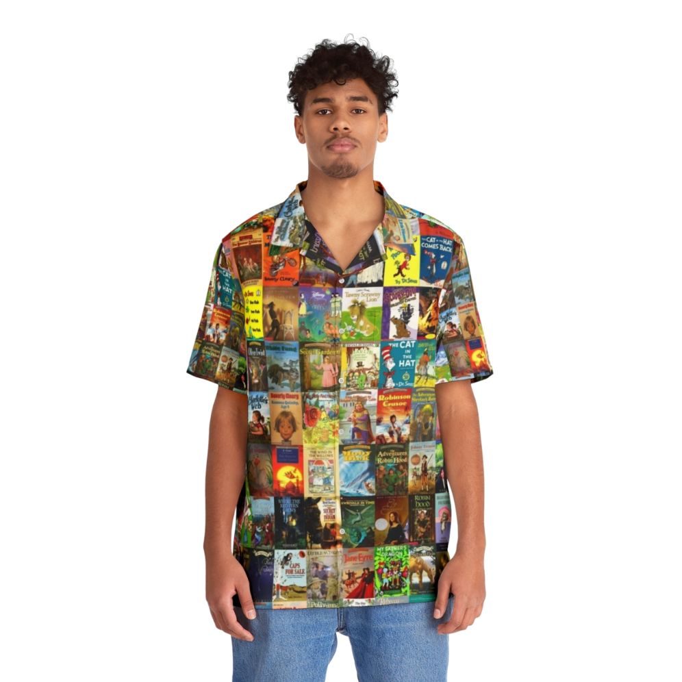 Children's Books Hawaiian Shirt - Tropical Print Clothing for Young Literature Fans - People Front