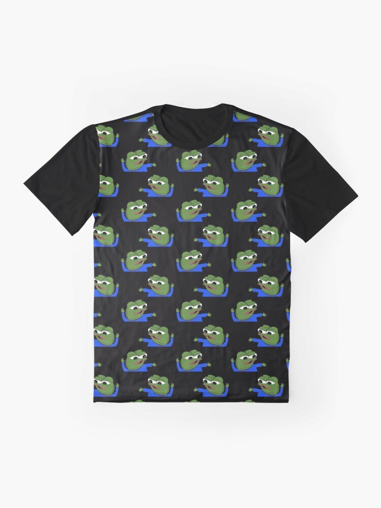 Pepo the Frog Dancing Graphic T-Shirt - Flat lay