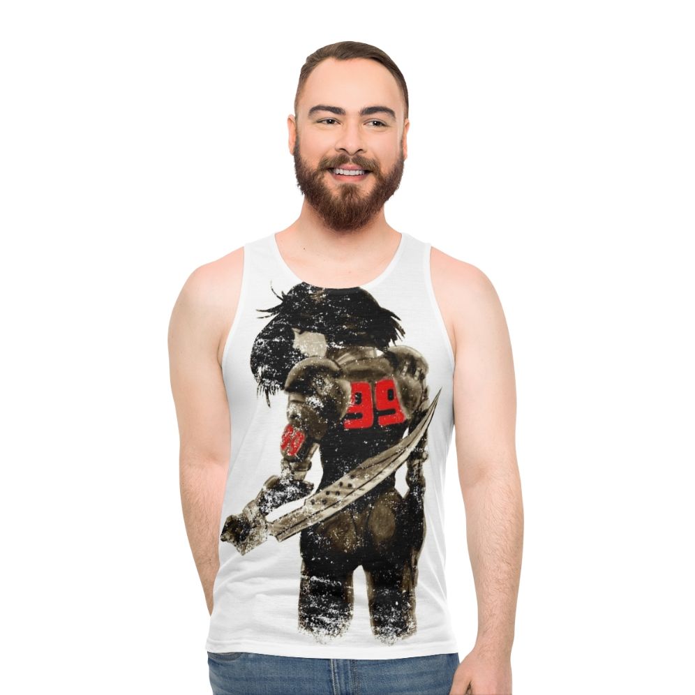 Distressed unisex manga angel battle angel tank top - men