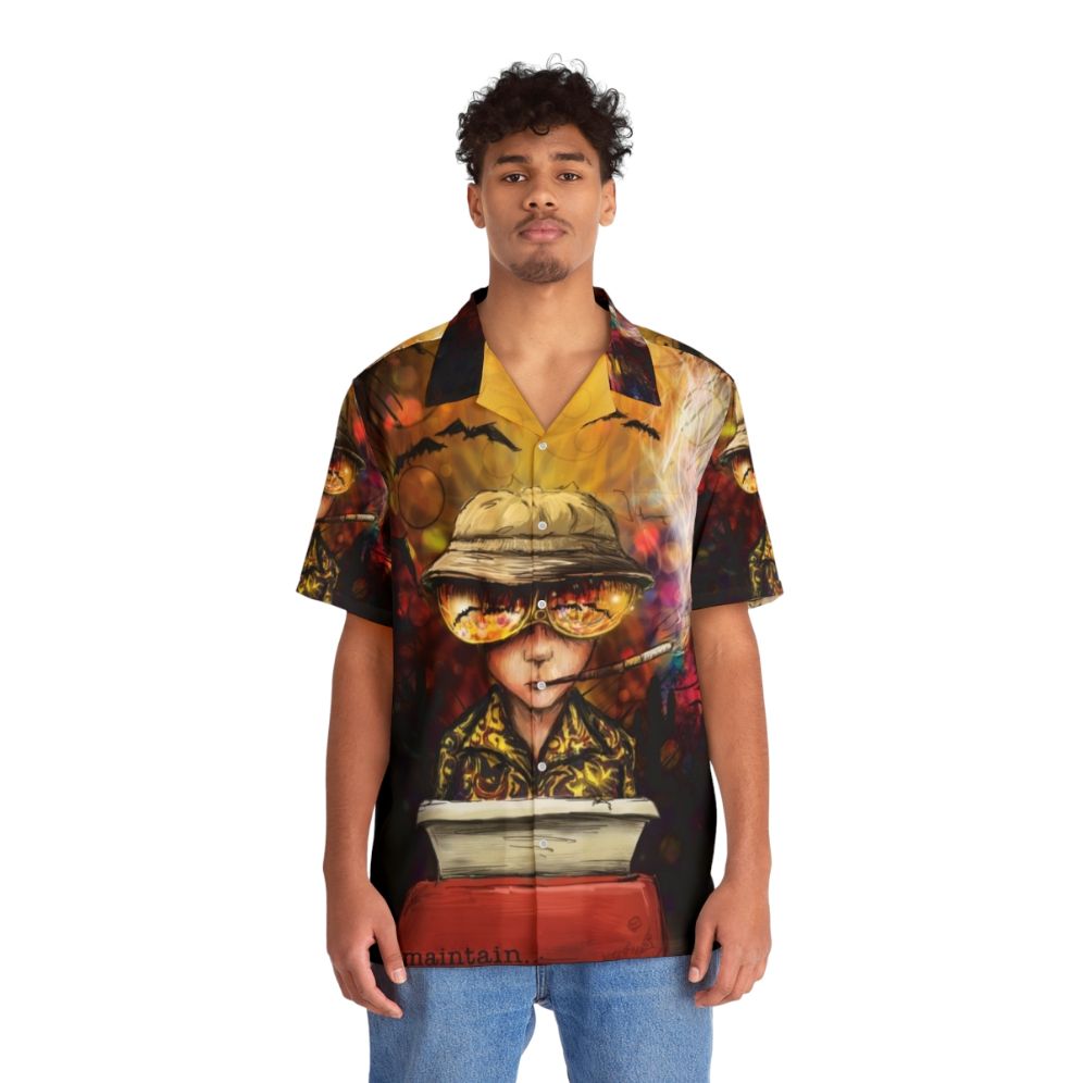 Surreal Hawaiian shirt inspired by the Gonzo journalism of Hunter S. Thompson - People Front