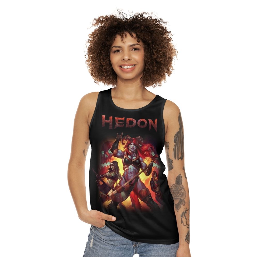 Hedon album cover art unisex tank top - women