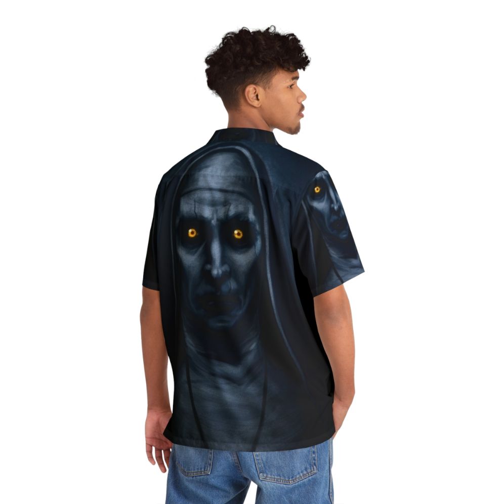 Valak Painting Hawaiian Horror Shirt - The Conjuring Paranormal Apparel - People Back