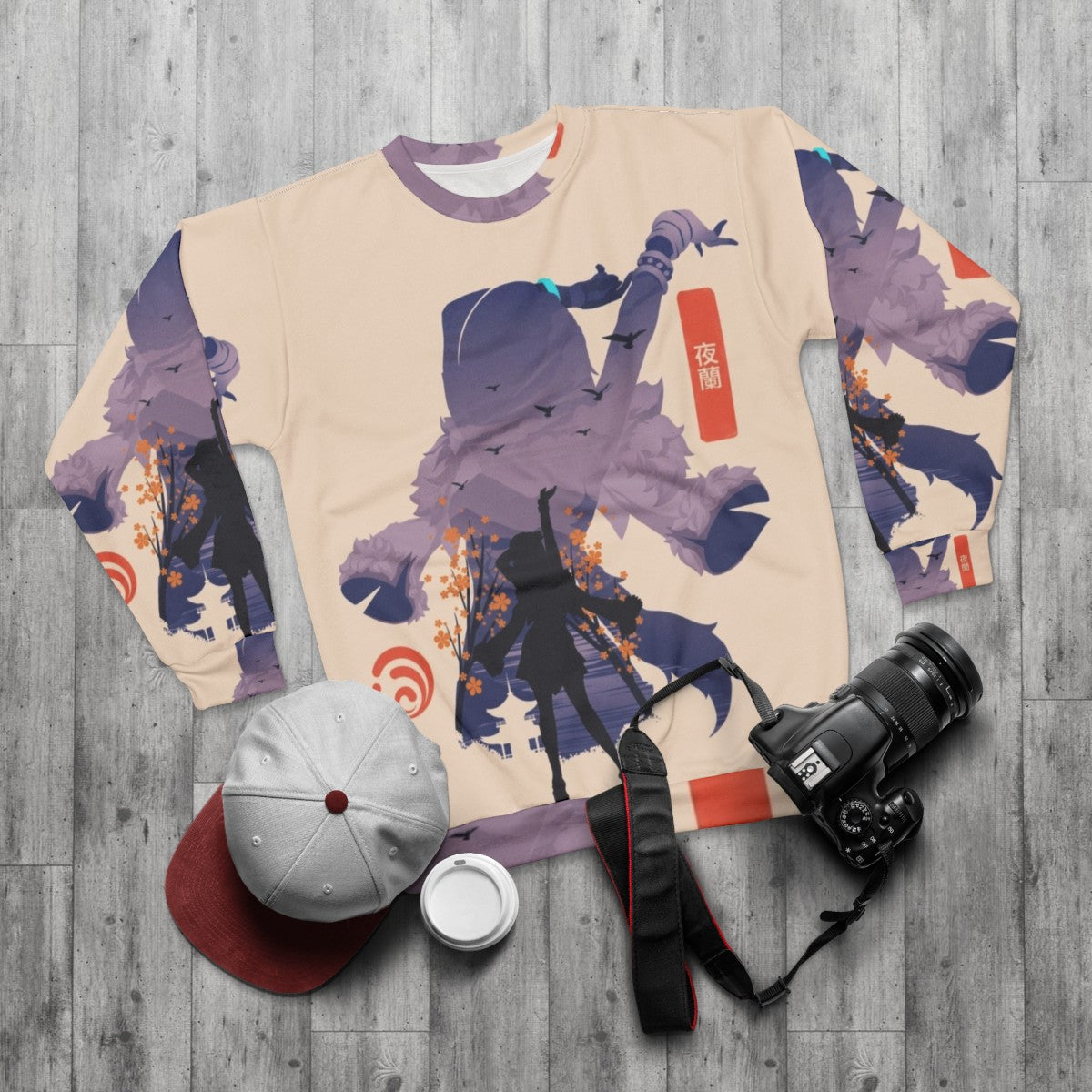 Umbrabilis Orchis Gaming Sweatshirt - flat lay