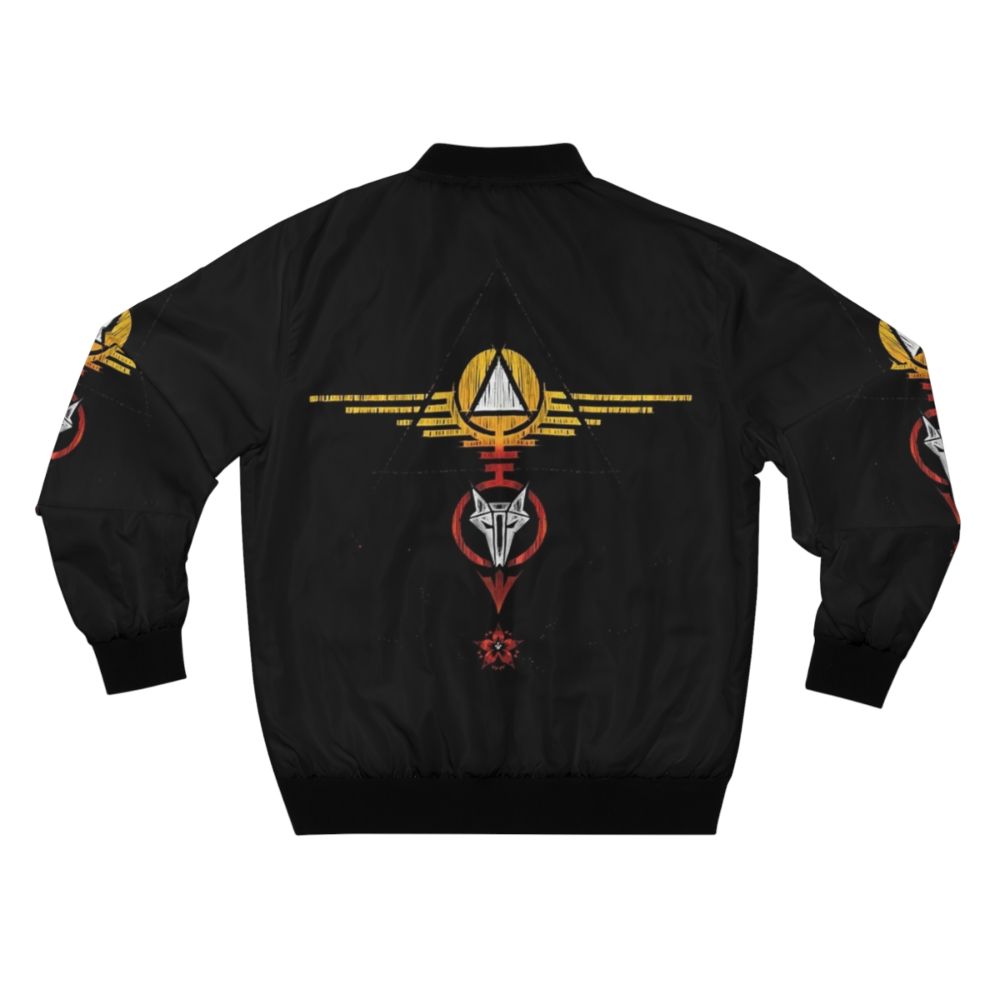 Pierce Brown Red Rising Bomber Jacket with Moon and Sun Graphic - Back