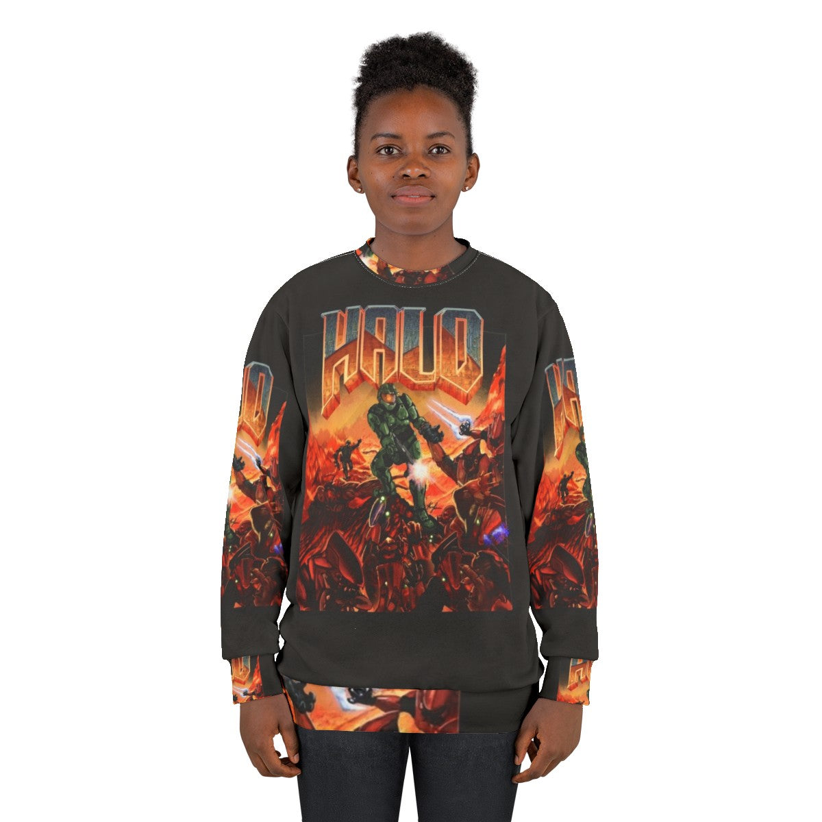 Halo Game Sweatshirt, featuring the iconic Halo logo - women