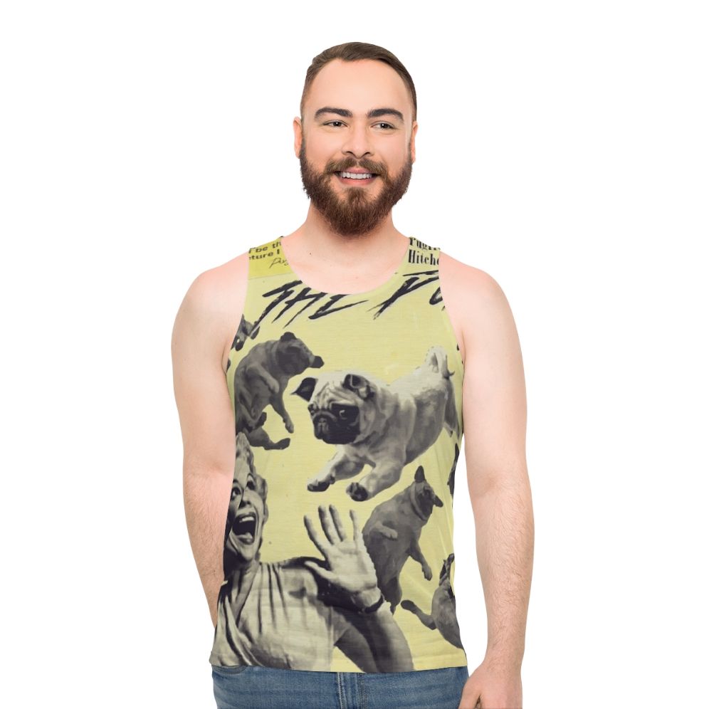 Unisex pug dog horror design tank top - men