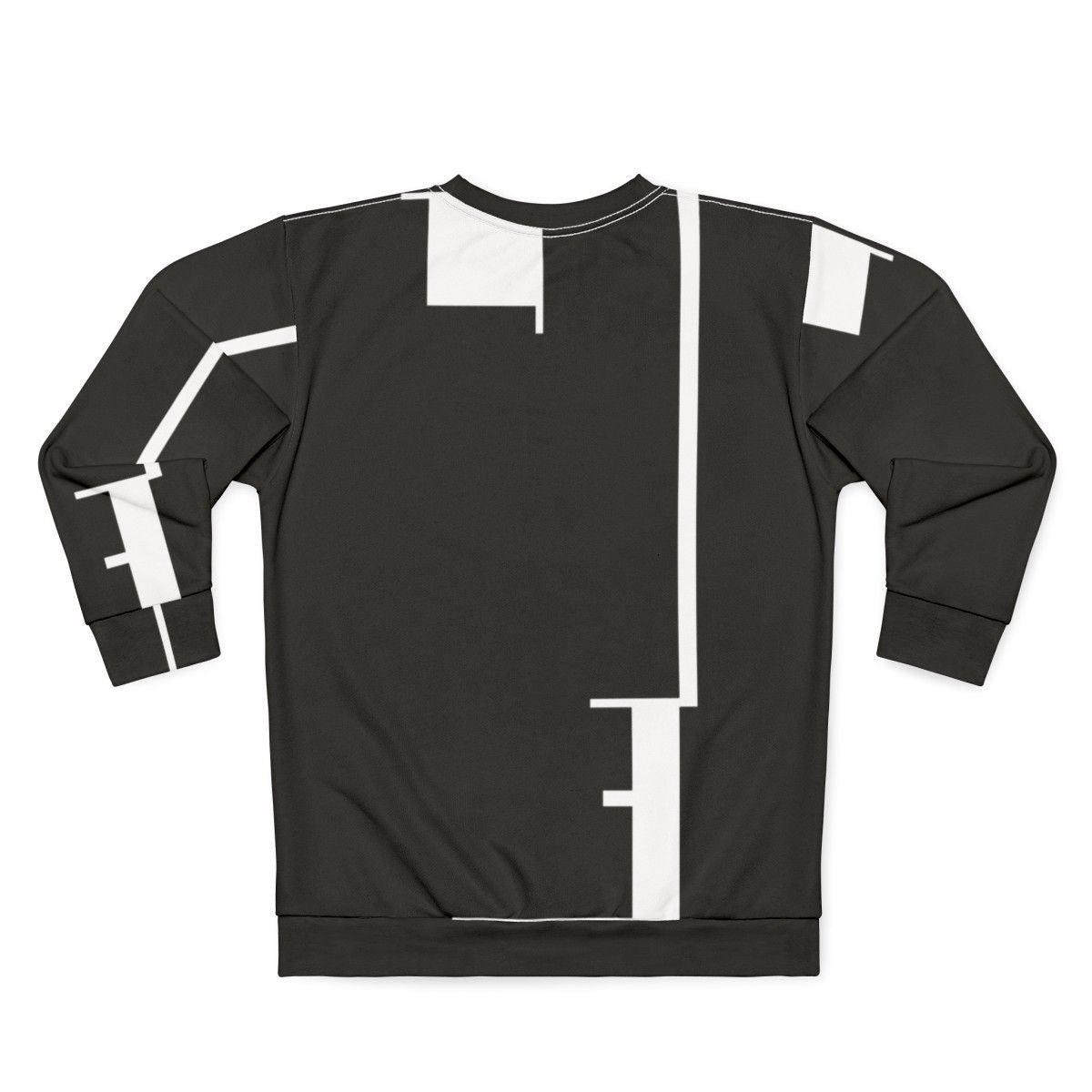 Bauhaus inspired sweatshirt with geometric face and profile design - Back