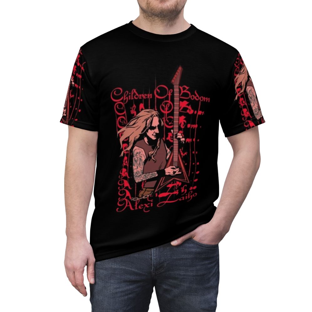 Alexi Laiho Tribute T-Shirt with Children of Bodom Inspired Artwork - men front