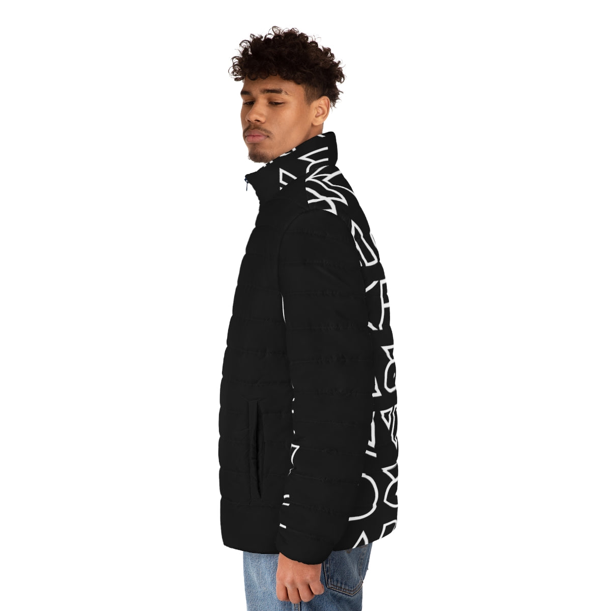 Wakanda Forever Marvel Black Panther Puffer Jacket - men side left