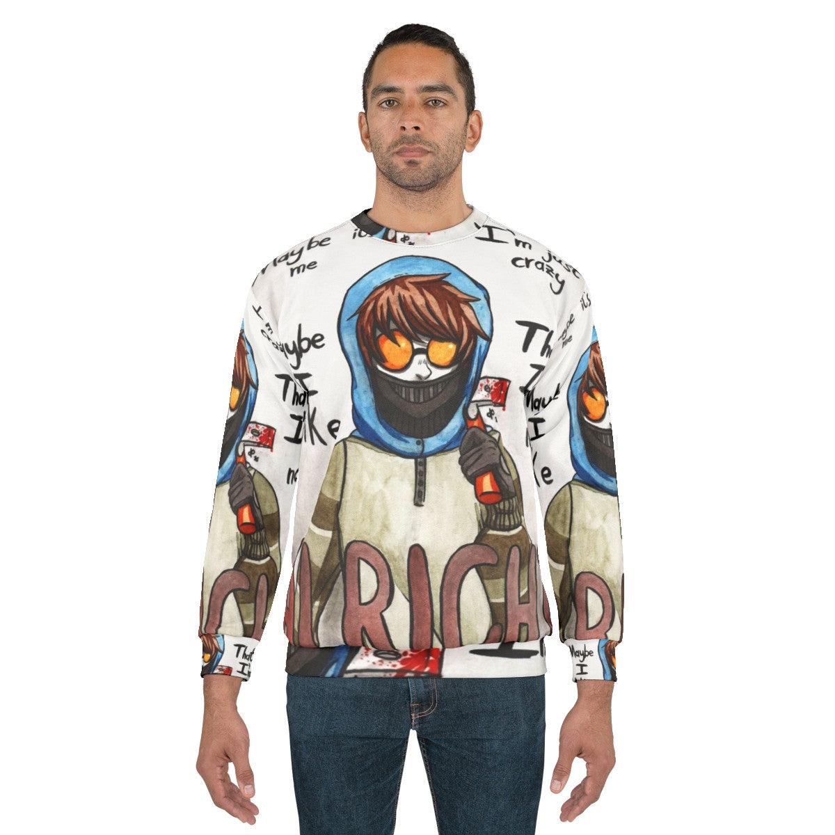 Ticci Toby Creepypasta Horror Fan Art Sweatshirt - men