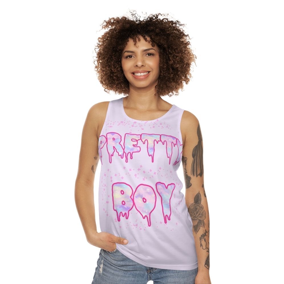 Unisex 'Pretty Boy' gender neutral tank top for the LGBTQ+ community - women