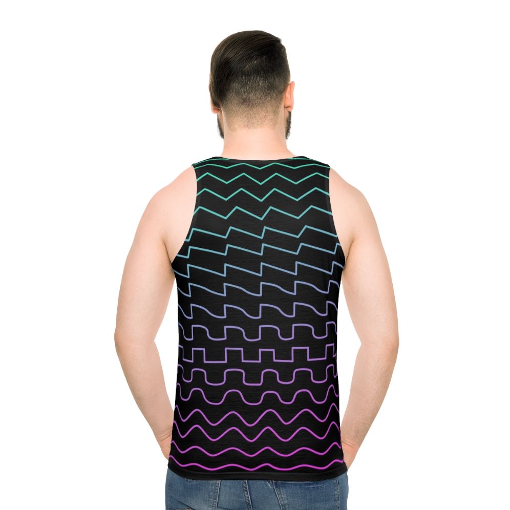 Synthesizer Waveforms Unisex Music Tank Top - men back