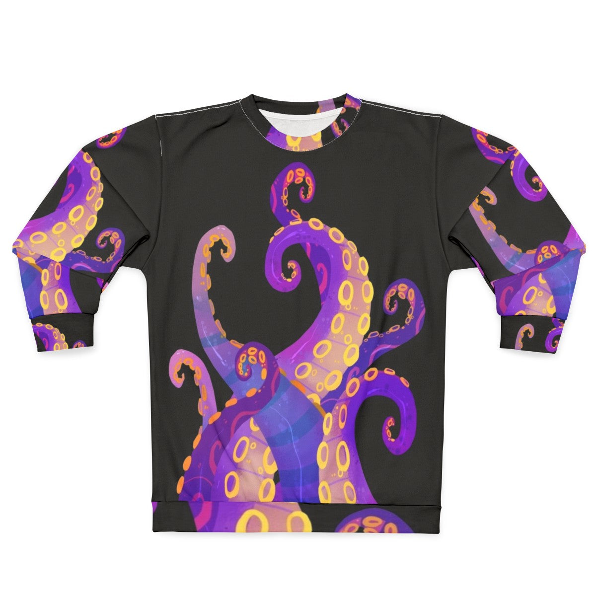 Tentacles Sweatshirt 3 - Cthulhu Inspired Purple Sea Creature Apparel