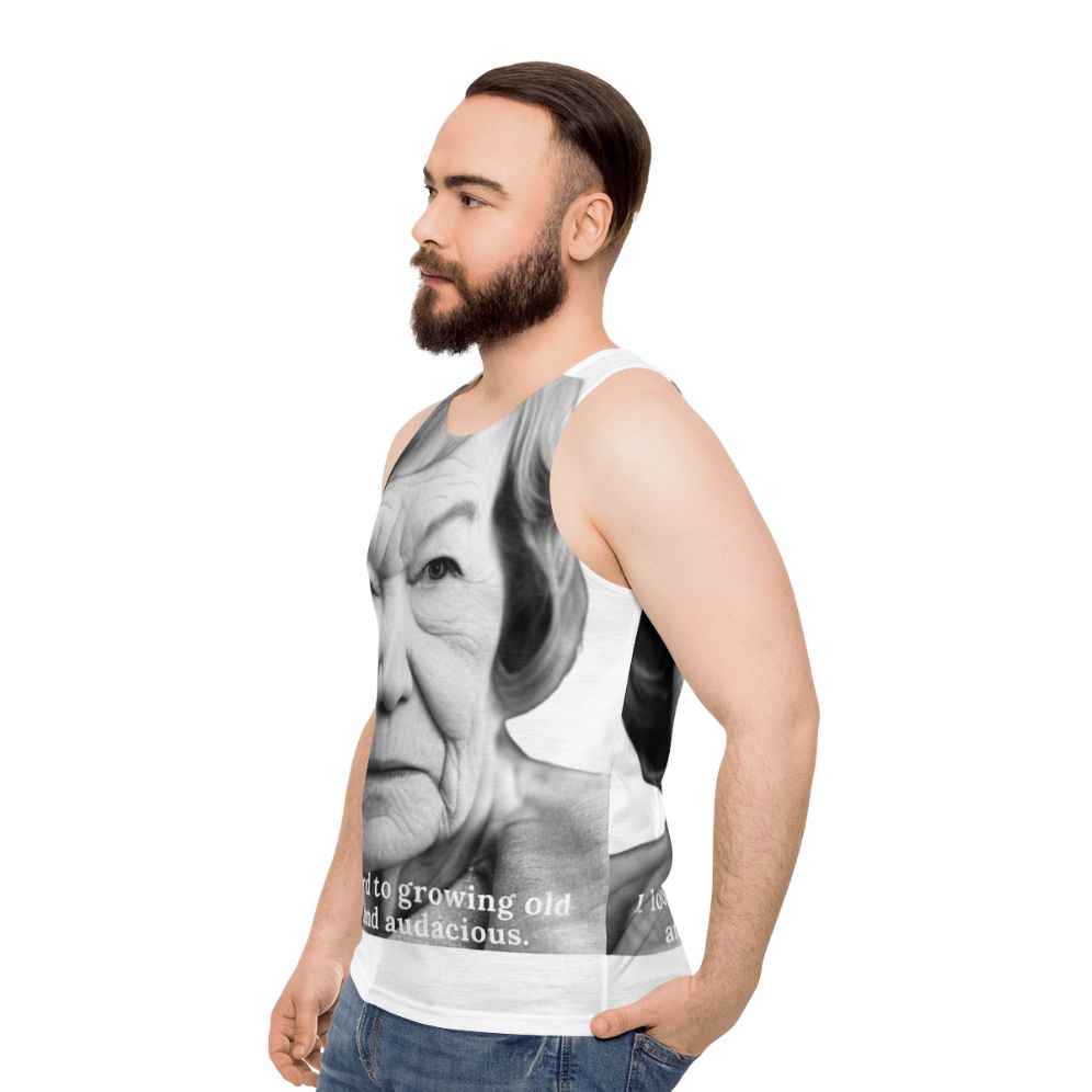 Iconic Glenda Jackson Portrait Unisex Tank Top - men side