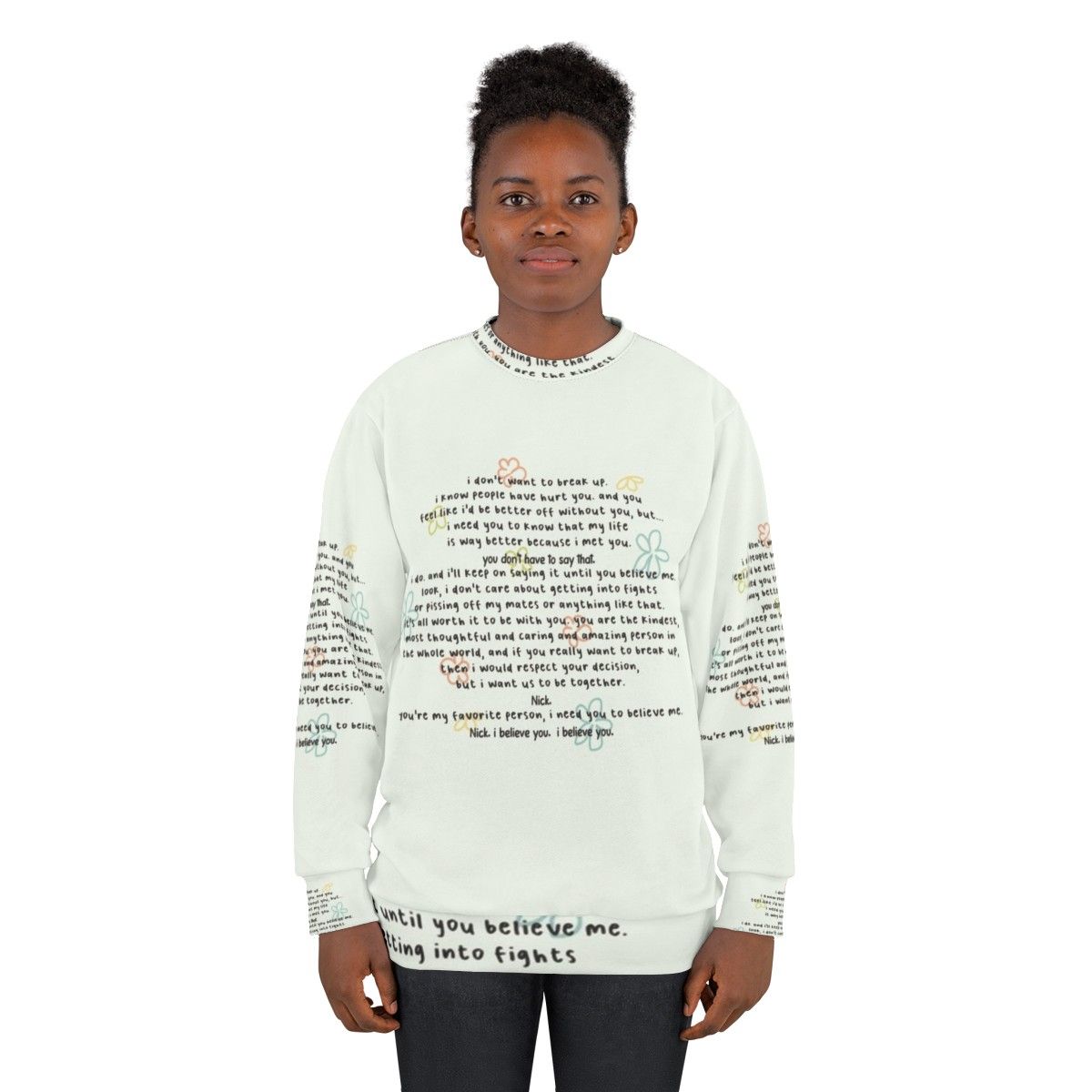 Heartstopper inspired sweatshirt with "My Life Is Way Better Because I Met You" graphic design - women