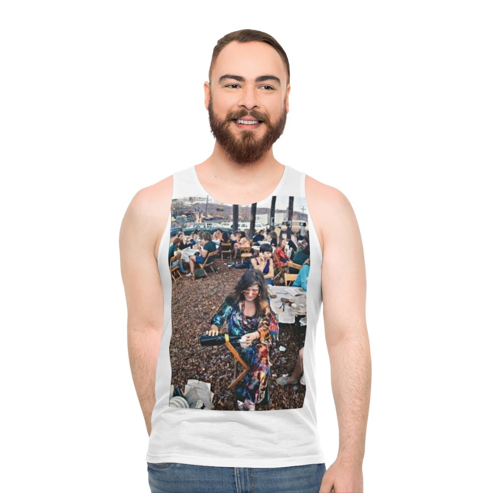 Janis Joplin Woodstock Unisex Tank Top - men