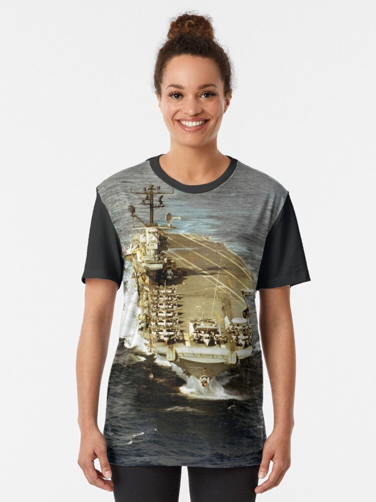 USS Intrepid (CVA-11) Ship's Store Graphic T-Shirt - Women